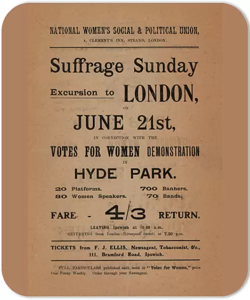 Suffragette Demonstration Hyde Park 1908