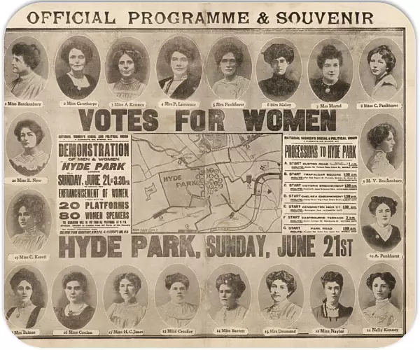 Suffragette Rally Womens Sunday Programme 1908