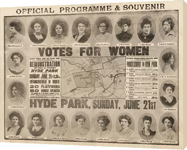 Suffragette Rally Womens Sunday Programme 1908