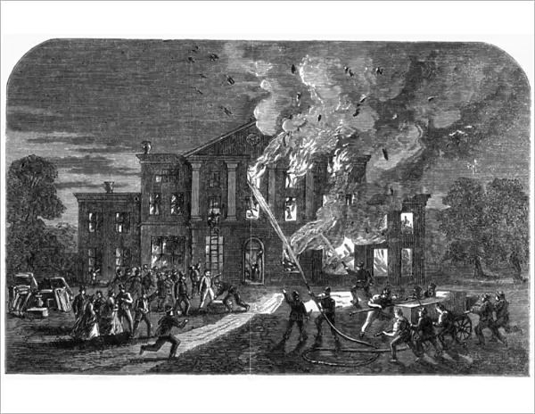 Fire at Pengwern Hall, St. Asaph, Wales