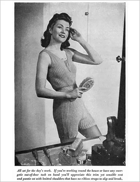 Everyday knitted underwear, circa 1941