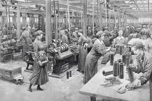 Women working in munitions factory, WW1