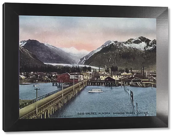 Valdez, Alaska, USA, with Valdez Glacier