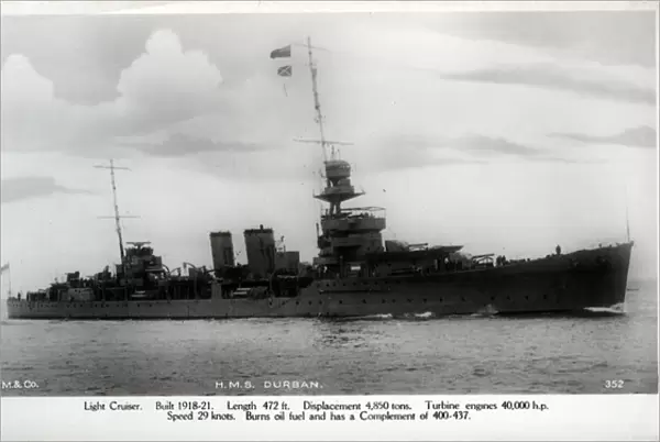 HMS Durban, British light cruiser