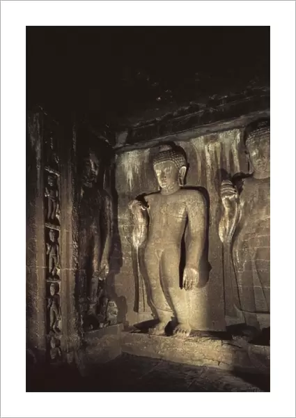 India. Caves of Ajanta. Buddha