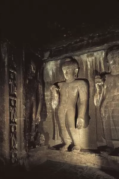 India. Caves of Ajanta. Buddha