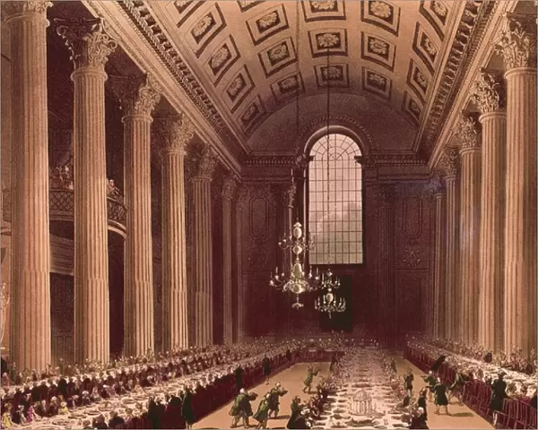 Banquet scene in the Egyptian Hall at Mansion House