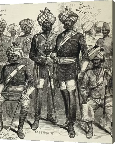 India (19th c. ). British India Sikh Soldiers in
