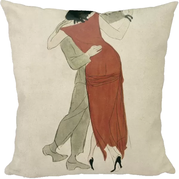 Tango. Watercolor by Marcel Vertes (1895-1961) published