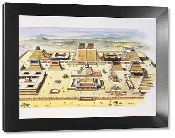 Reconstruction of the Templo Mayor complex in the