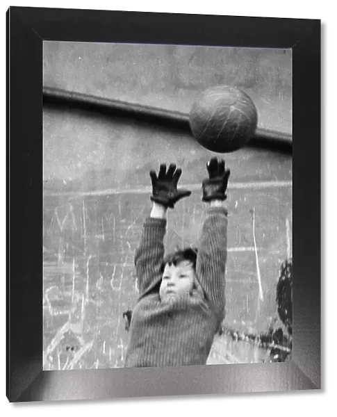 Small boy keeping goal in Balham, SW London