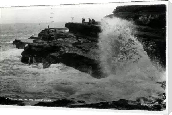 Rough Sea at the Caves, Filey, Yorkshire