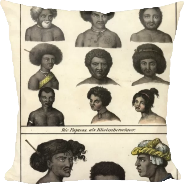 Natives of the island of Papua (New Guinea)