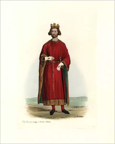 King John of England (1166-1216) from his effigy