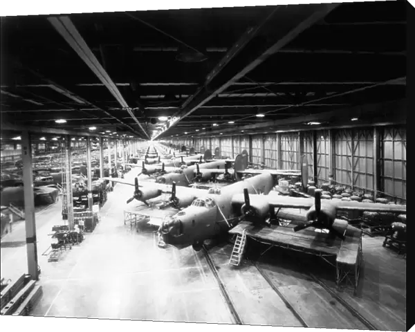 Consolidated B-24 Liberator final assembly line at Ford