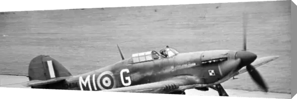Hawker Hurricane 1A of Free Polish, (forward view), tax