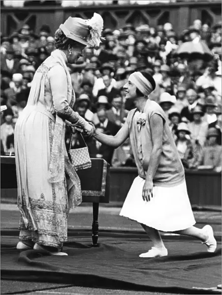 Suzanne Lenglen and Queen Mary, Wimbledon 1926