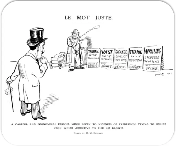 Le Mot Juste: WWI cartoon by H. M. Bateman