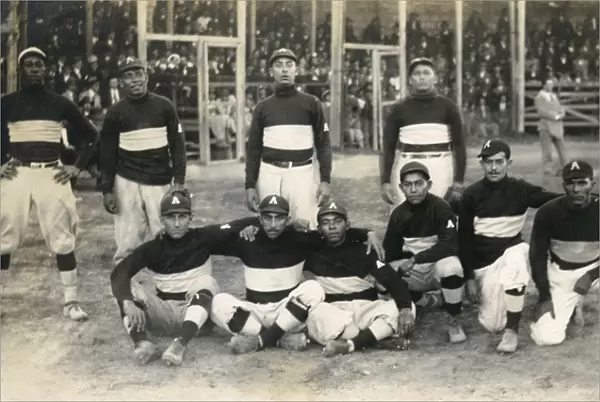 Group photo, black baseball team, USA