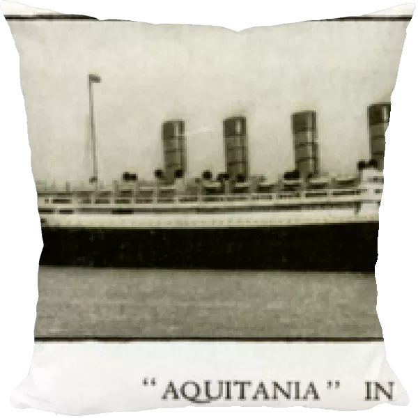 RMS Aquitania, a Cunard Line ocean liner, in the Mersey