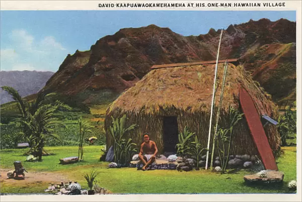 David Kaapua in one-man village, Hawaii, USA