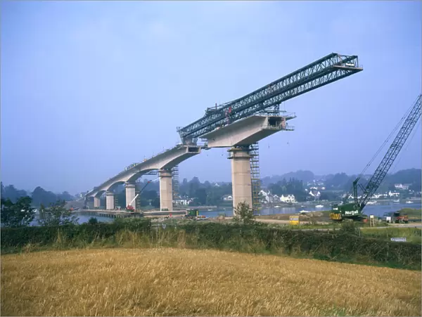 Construction of Torridge Bridge near Bideford, Devon