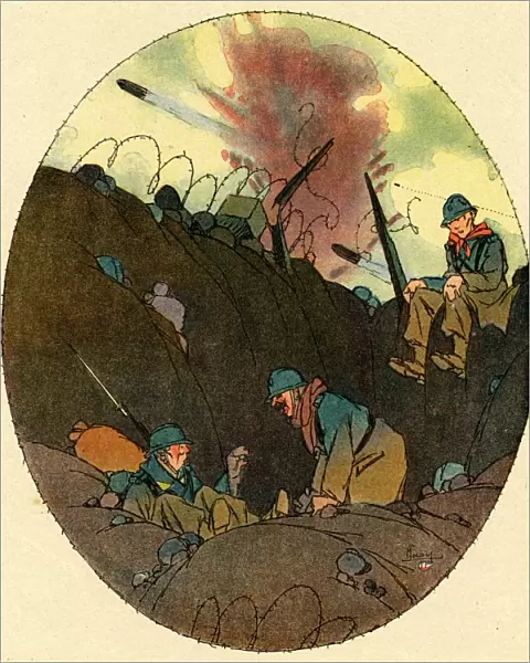 Cartoon, After the explosion, WW1