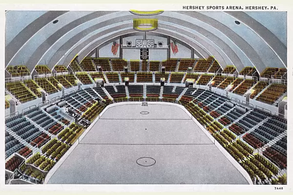 Sports arena interior, Hershey, Pennsylvania, USA