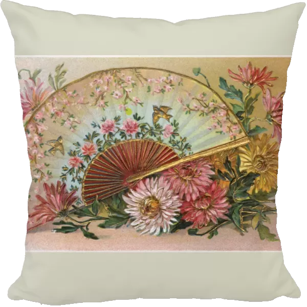 A beautifully decorated and decorative fan