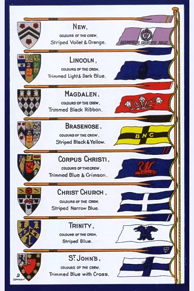 Oars, Flags and Arms of the Colleges of Oxford University