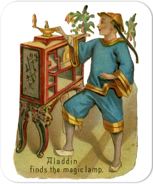 Victorian Scrap - Aladdin finds the magic lamp