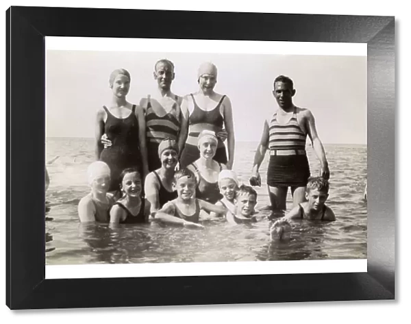 British seaside bathers - fine selection of bathing costumes