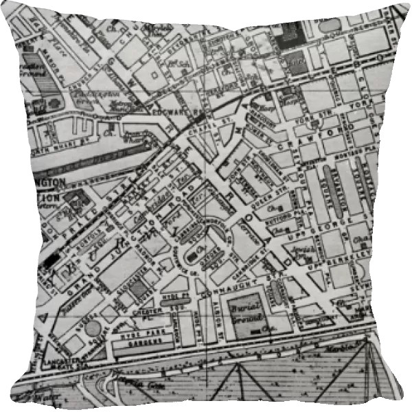 Map of the St Marylebone area, London
