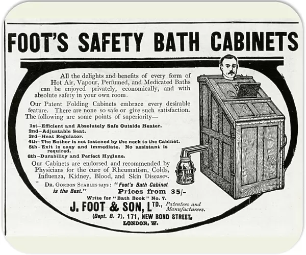 Advert for Foots Safty Bath Cabinets 1912