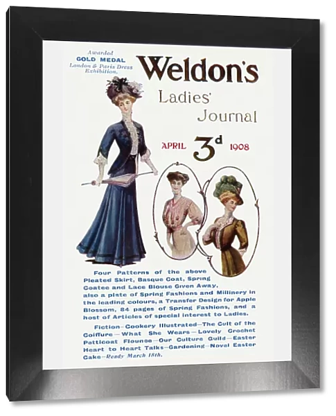 Weldon. Advertising postcard for Weldons Ladies Journal.Date: 1908