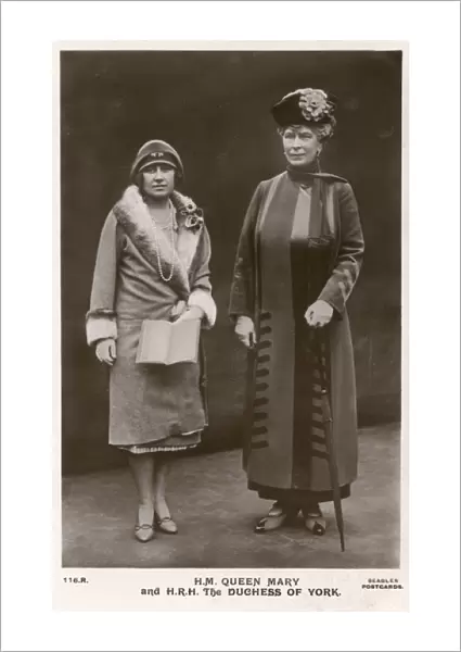 Queen Mary with Elizabeth, Duchess of York
