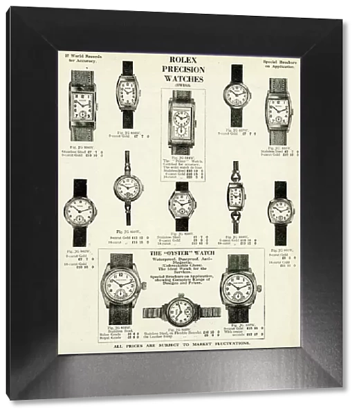Rolex precision watches 1937