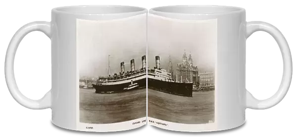 The RMS Aquitania (Cunard Line) in the Port of Liverpool
