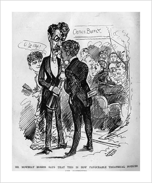 Caricature, Sir Squire Bancroft and Mowbray Morris