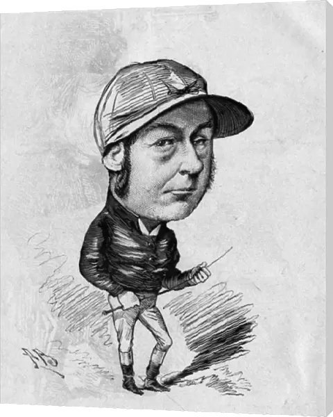 Caricature of George Fordham, flat race jockey