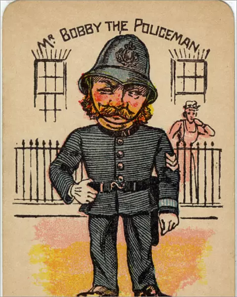 Happy Families Playing Cards - Mr Bobby the Policeman