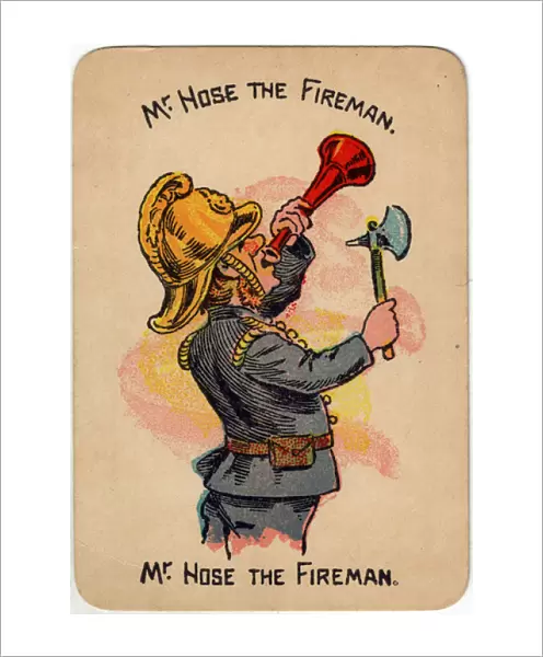 Happy Families Playing Cards - Mr Hose the Fireman