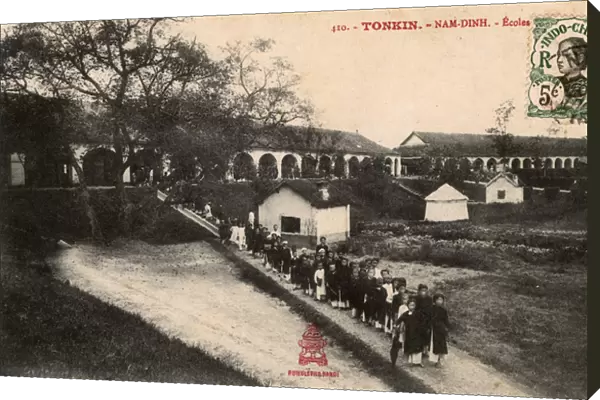 School at Tonkin, French Indochina (Vietnam)