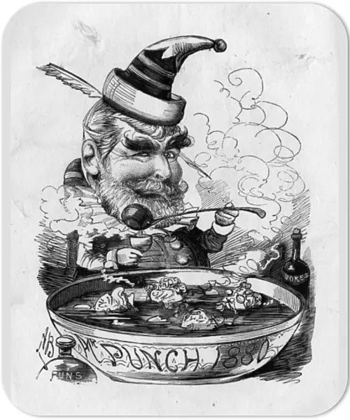 Caricature of F C Burnand, newly appointed Punch editor