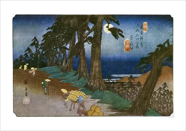 Hiroshige woodcut - Mochizuki: Moonlight
