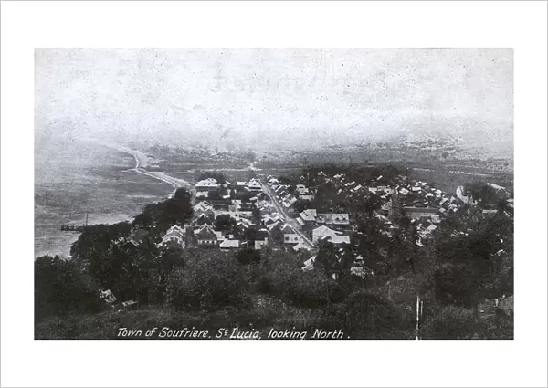 General view of Soufriere, St Lucia, West Indies