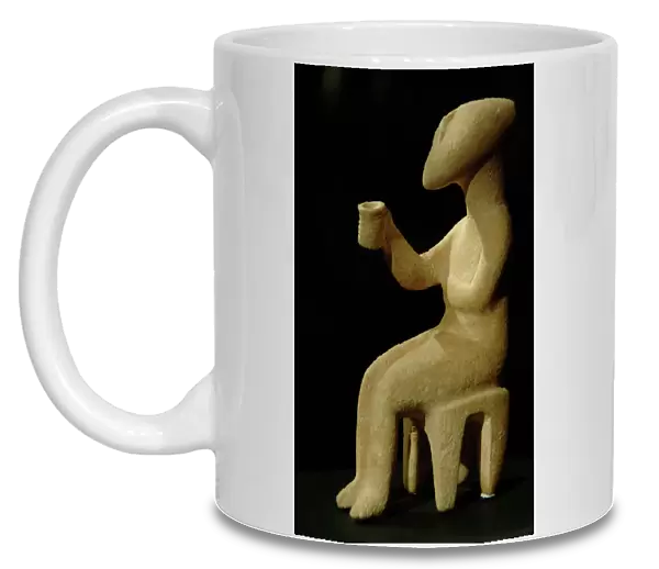 Man with a glass. (2800-2300B. C. ). Cycladic Art. Ancient per