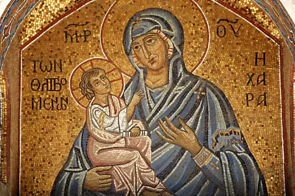 Byzantine Art. Virgin and Child. Mosaic. Xi century a. C