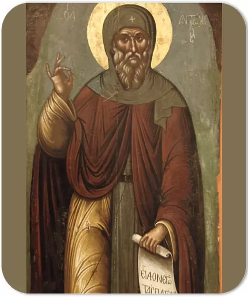 Byzantine icon of St. Anthony. 16th century. Byzantine Museu