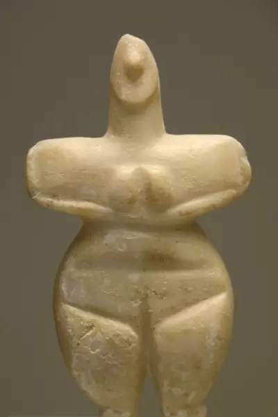 Marble female figure. Neolithic. V millennium B. C. Greece
